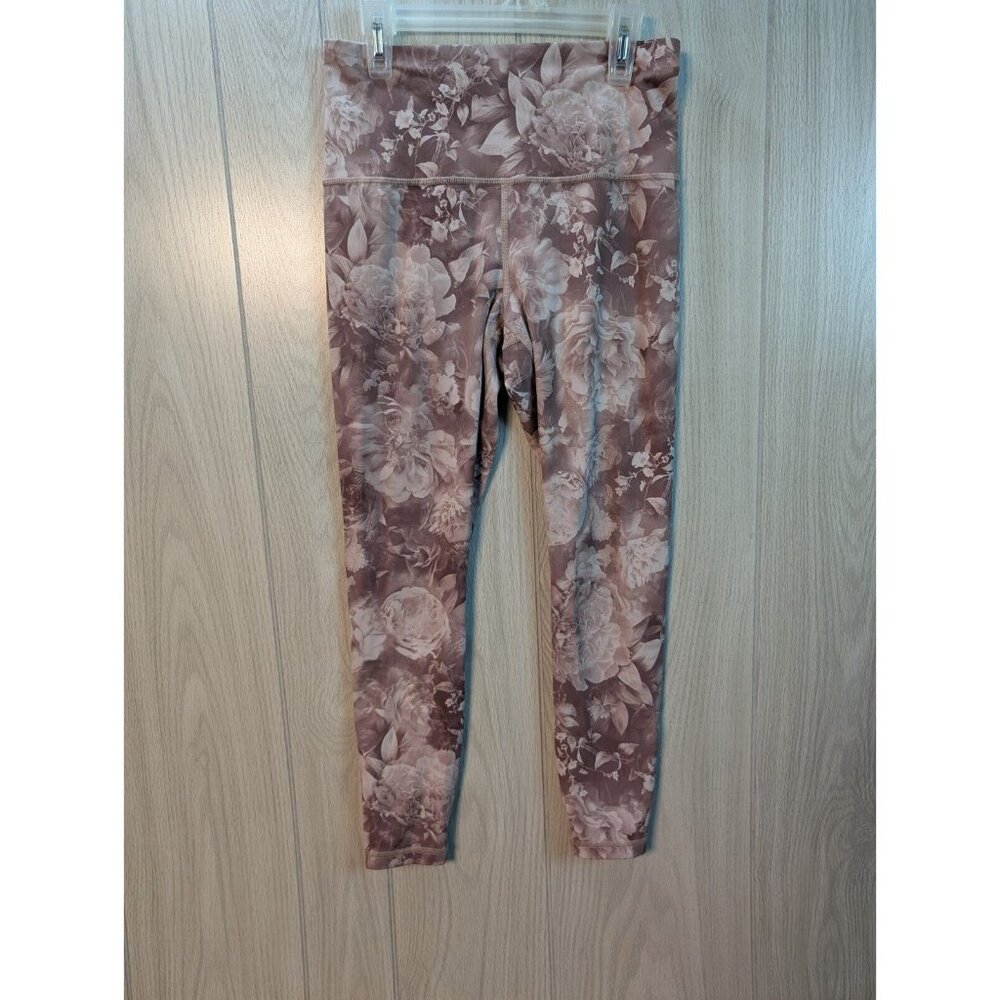 Athleta Women's Antoinette Velvety Pink Printed Elation Top Leggings Set Small - Picture 7 of 11